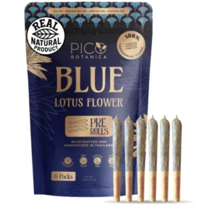 Blue Lotus Flower Pre Roll, including its design, flavor profile, quality checks, product features and safety tips. Secured and fast delivery.