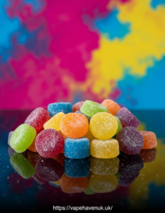 Learn about Mad Bites by Mad Labs Live Resin Gummies, live resin, edible cannabinoids, product labelling, safety and UK legal considerations with VapeHavenUK.