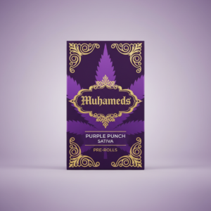Muhameds Pre Rolls Purple Punch, its reported strain profile, product characteristics and important UK cannabis legal information.